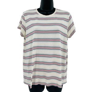 Marine Layer stripped crew neck t shirt jersey knit unisex size M